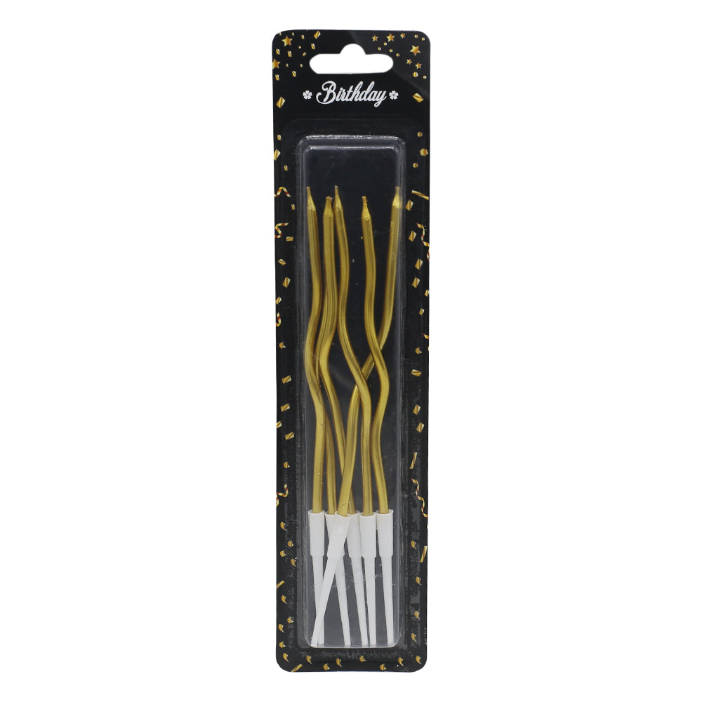 Golden Spiral Birthday Candle 6Pcs Set
