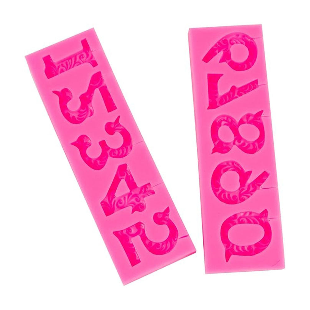 0 to 9 Numbers Lollipop Mold 2Pcs Set