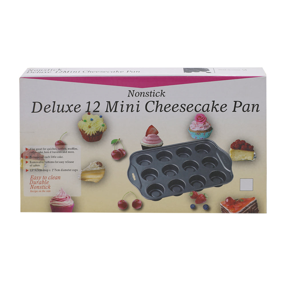 Round Shape Mini Cheese Cake Pan 12 Cavity Non Stick