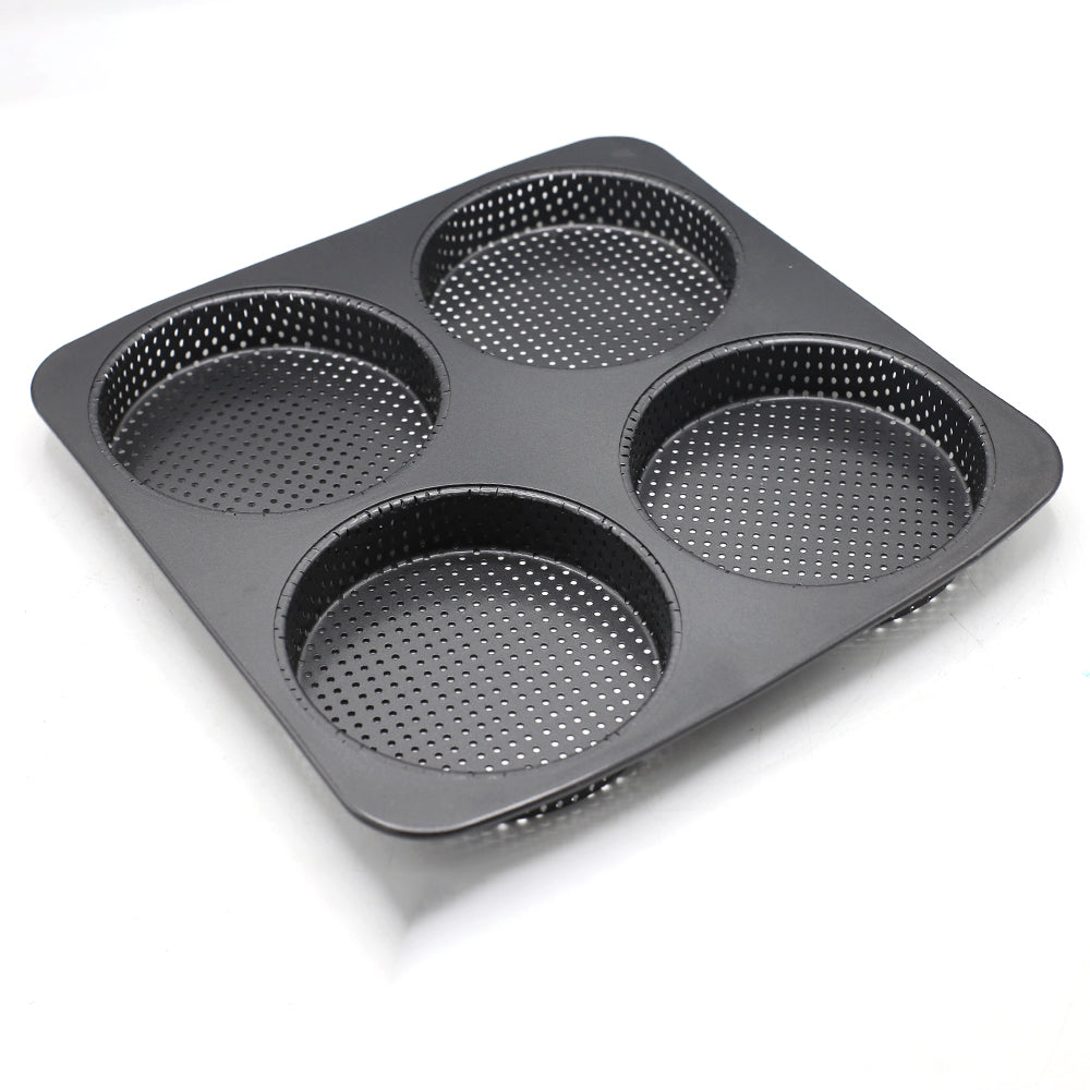 4 Cavity Perforated Burger Bun Tray