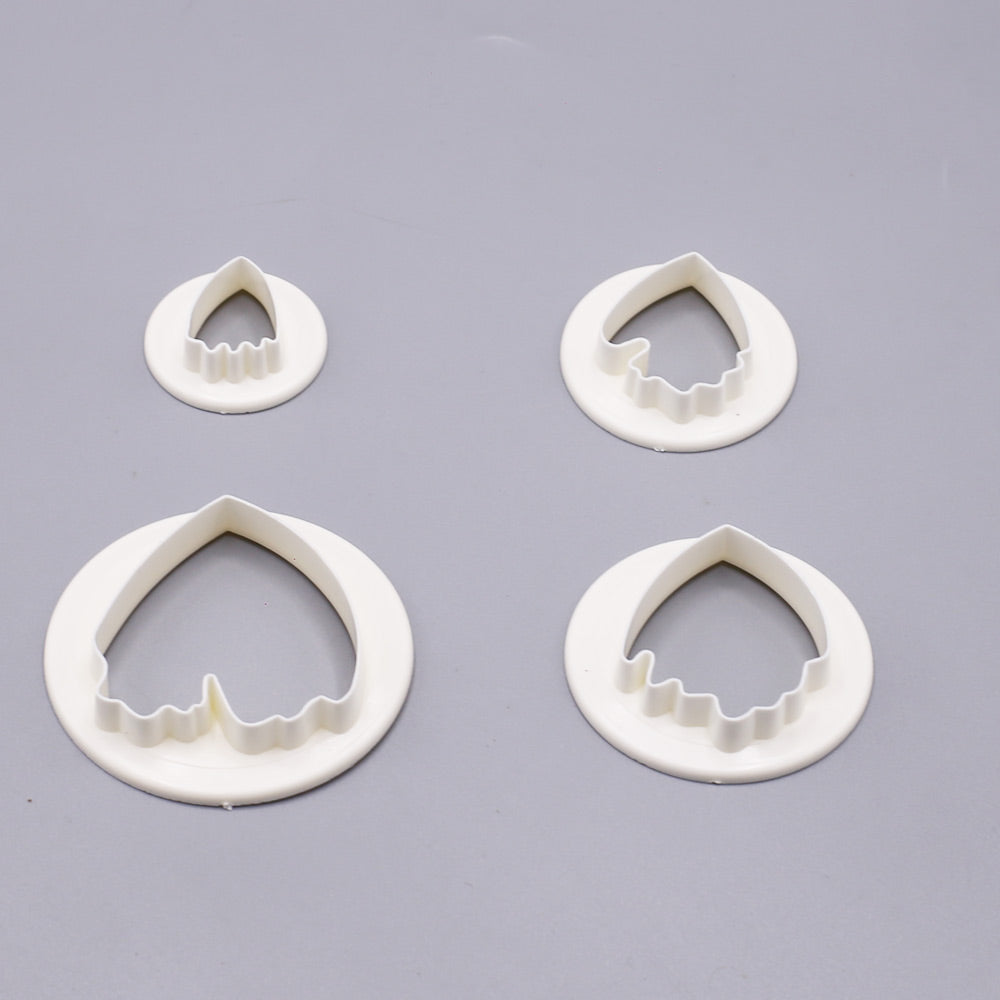 Peony Flower Fondant And Cookie Cutter 4 Pcs Set Plastic