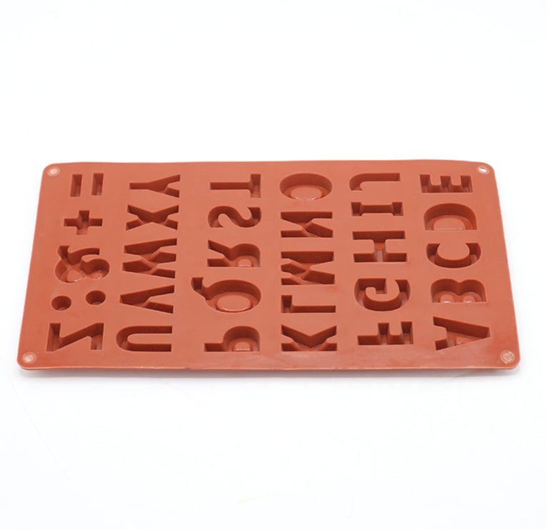 Uppercase Alphabet And Symbols Silicone Mold 30 Cavity