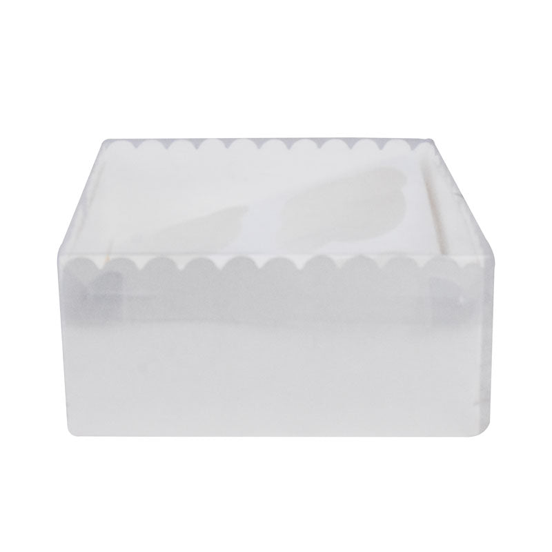 4 Cavity Cupcake Box 6.3 X 6.3 X 3 Inch with Clear Lid
