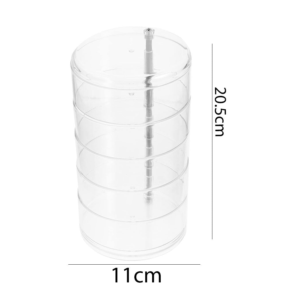 5-layer rotating jewelry storage box