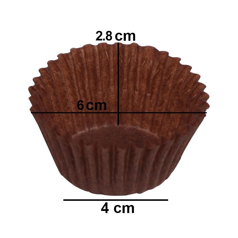 Brown 1000 Pcs Paper Baking Cupcake Muffin Liners, Wrappers 6cm
