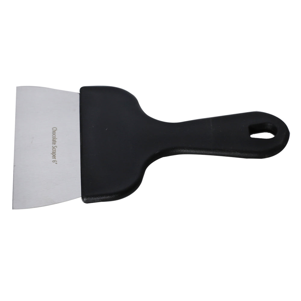 Stainless Steel Chocolate Scraper With Black Handle