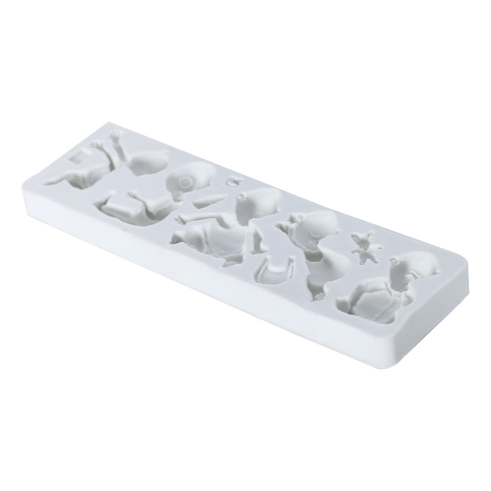 Baby Theme Silicone Fondant Mold 10 Cavity