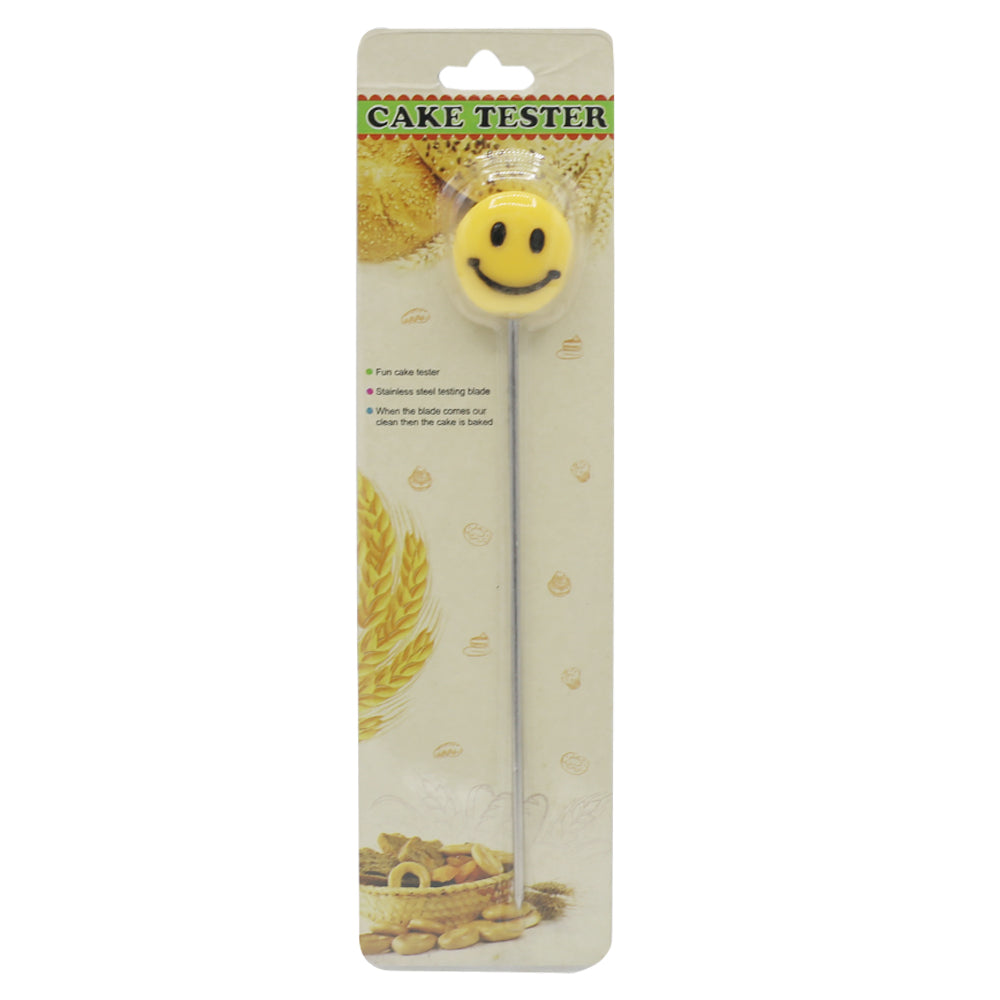 Smiley Face Cake Tester Stainless Steel With Plastic Handle