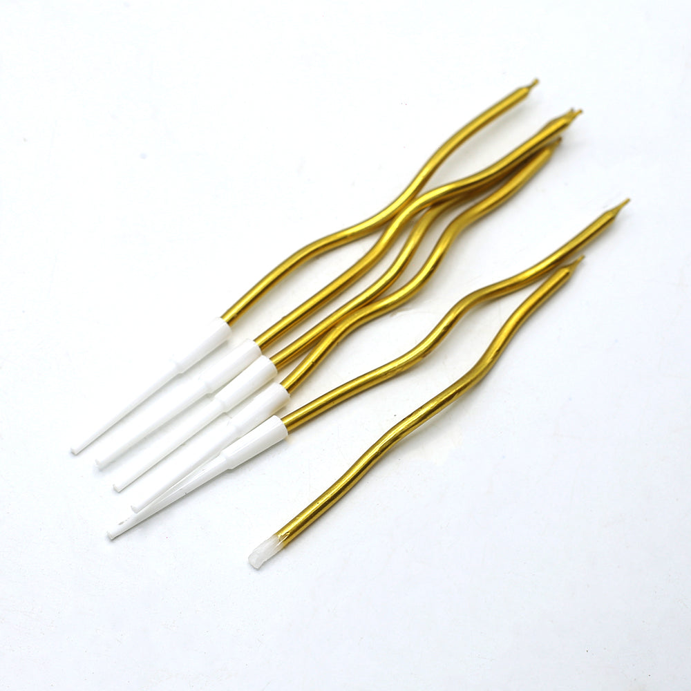 Golden Spiral Birthday Candle 6Pcs Set