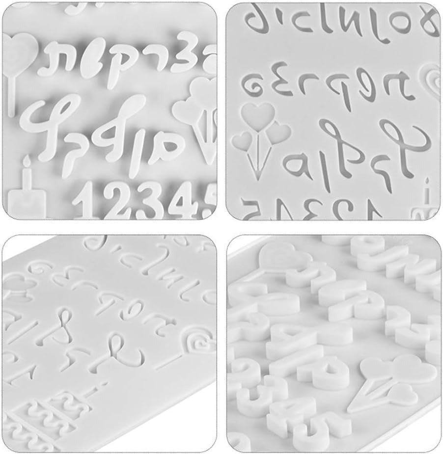 Happy Birthday And Numbers Silicone Mold 40 Cavity