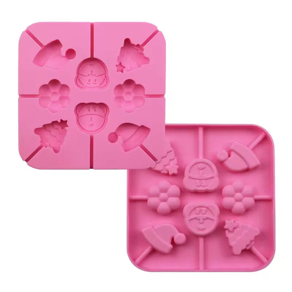 Christmas Theme Lollipop Mold 8 Cavity