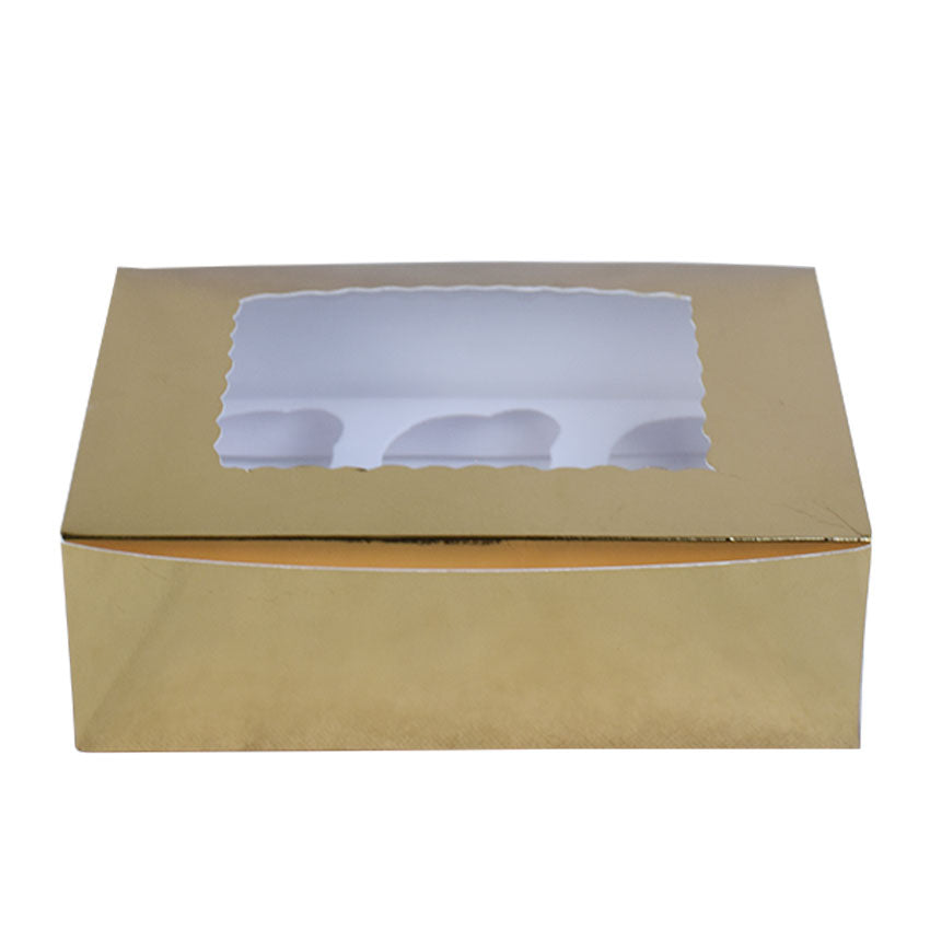 6 Cavity Cupcake Box with Top Window