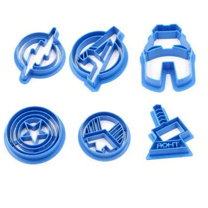 6-Piece Avengers Fondant and Cookie Cutter Set