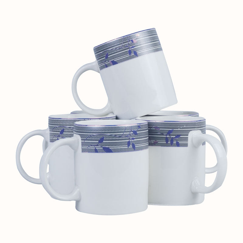 Tea, Milk And Coffee Drinking Mugs 6 Pcs Set (Design 01)