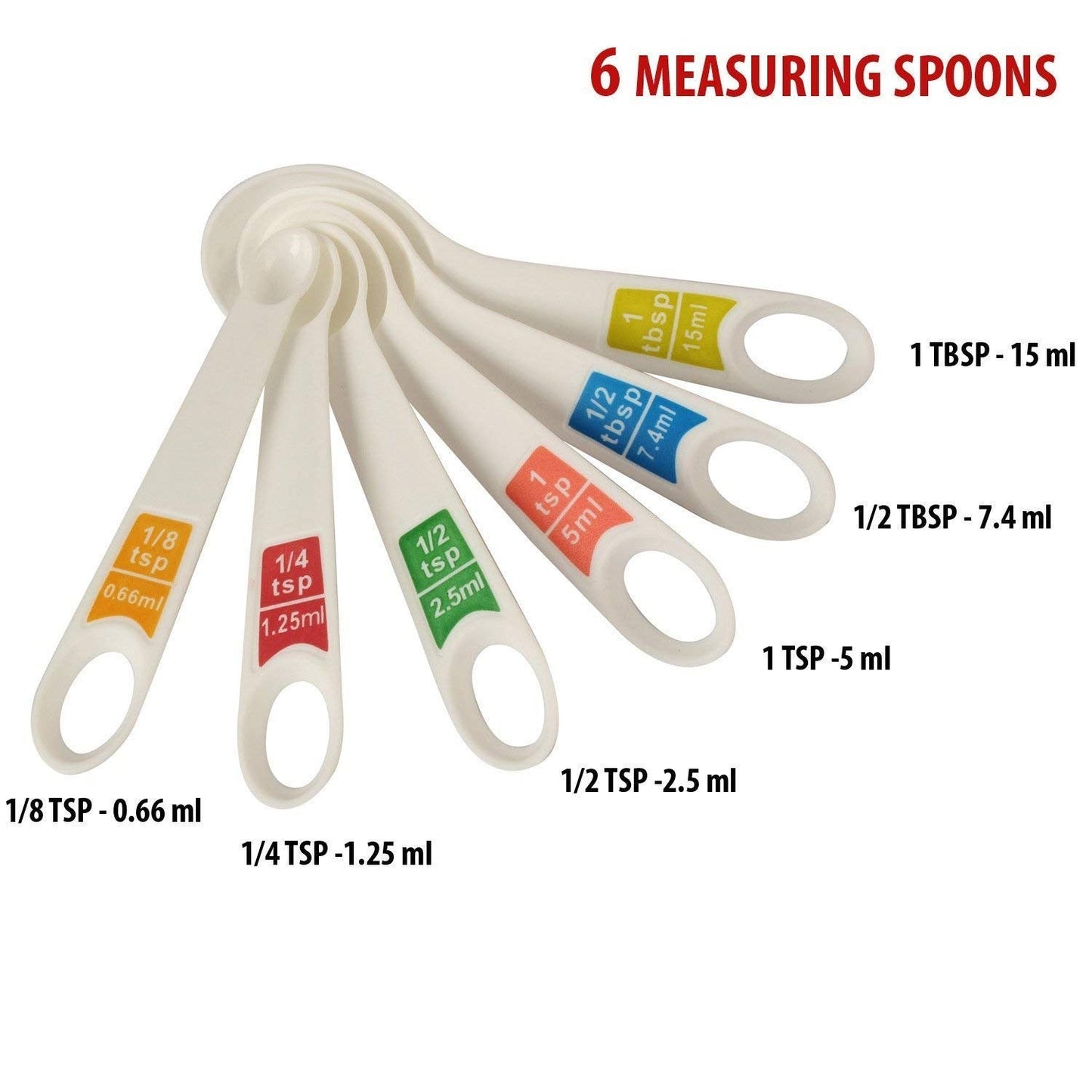 Measuring Cups And Spoons 12Pcs Set Plastic Colorfull