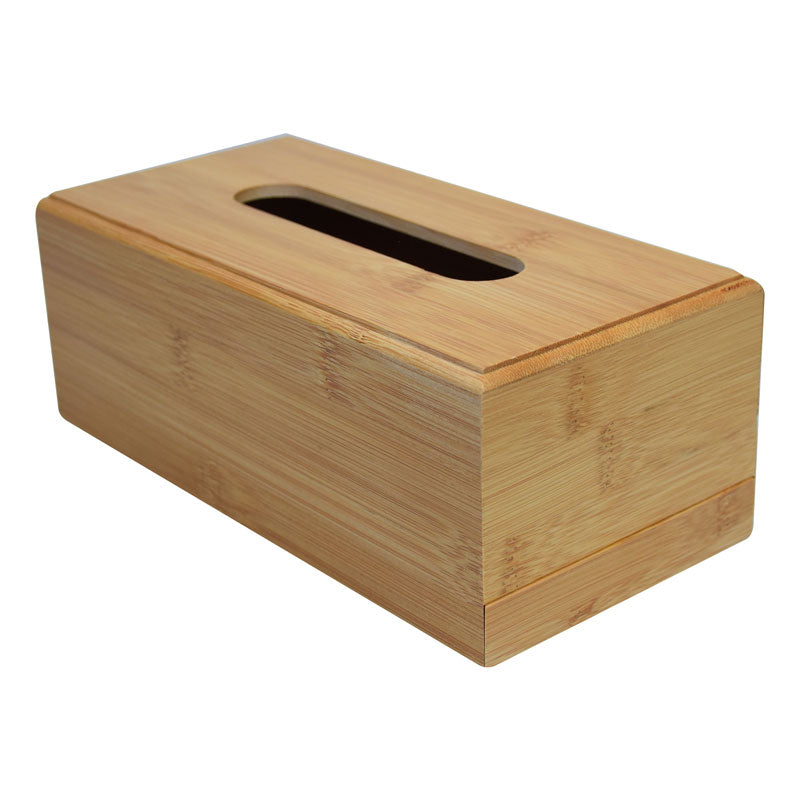 Bamboo Tissue Box Holder Tabletop Centrepiece Decor