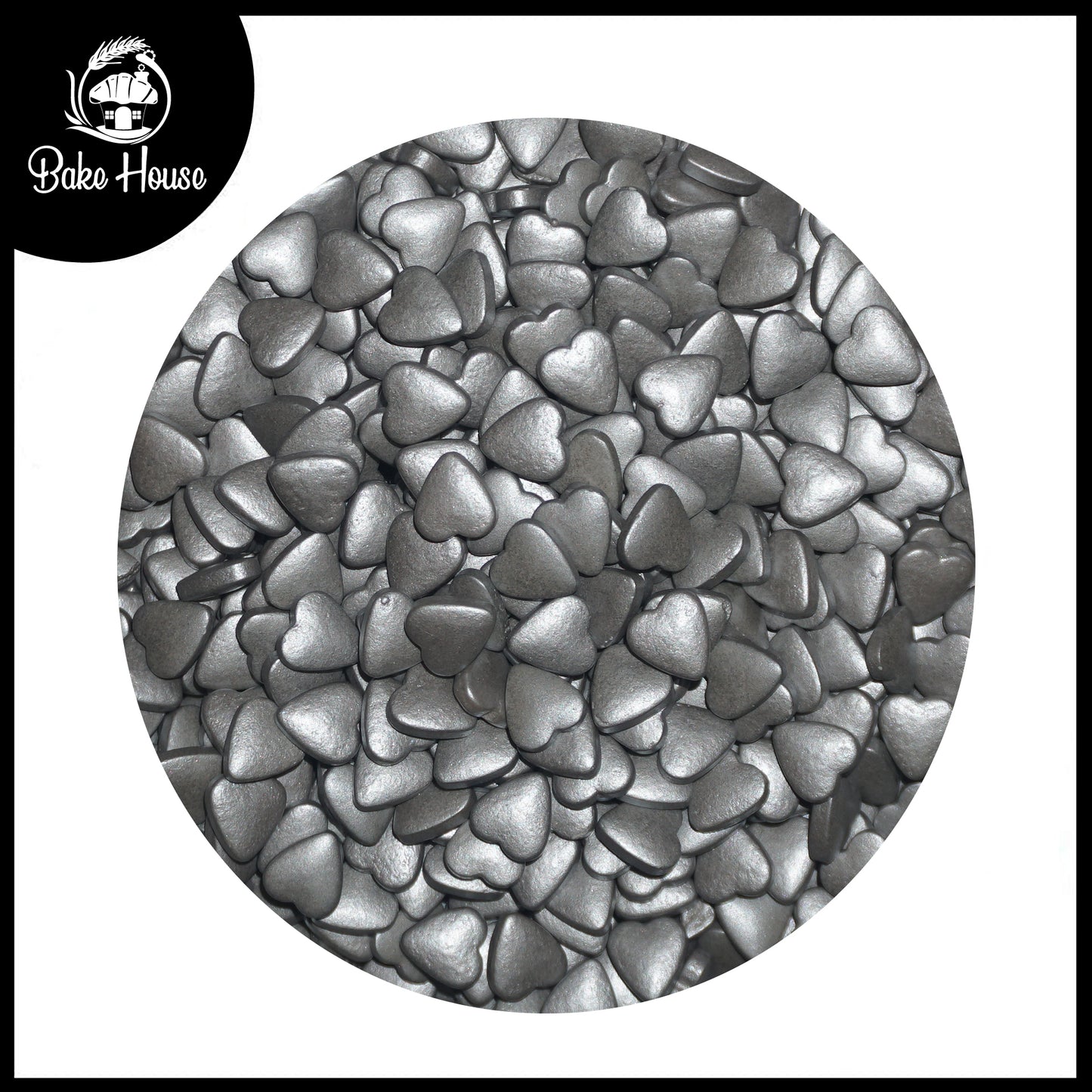 Bake House Graphite Heart Sprinkles