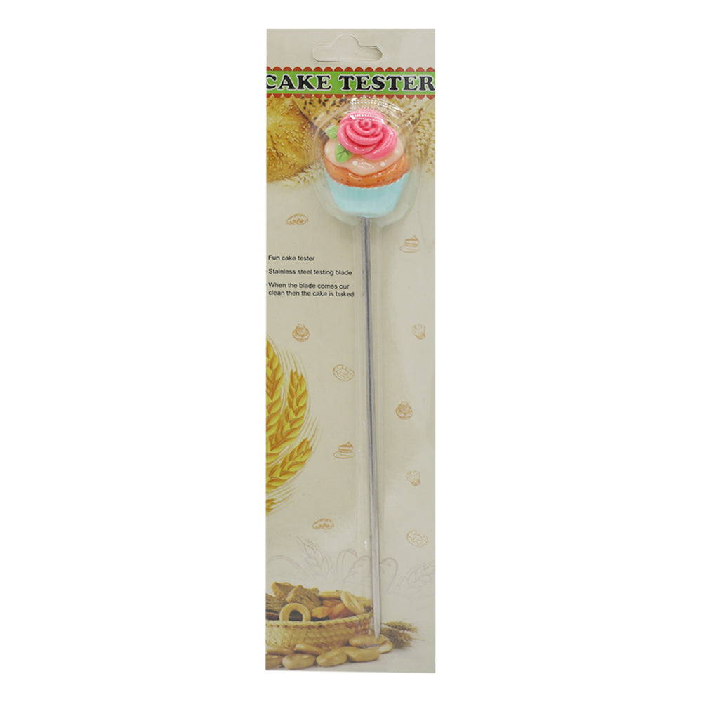 Rose Topping Cake Tester Stainless Steel With Plastic Handle