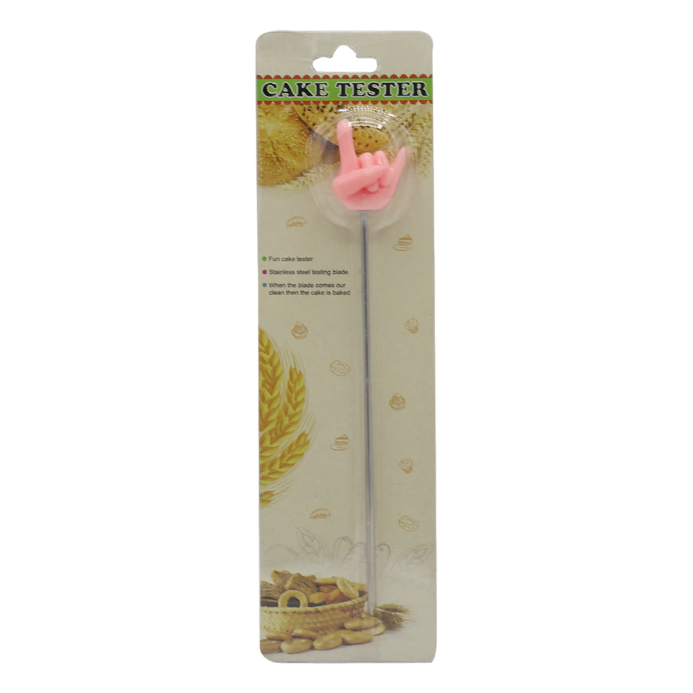 Hand Design Cake Tester Stainless Steel With Plastic Handle