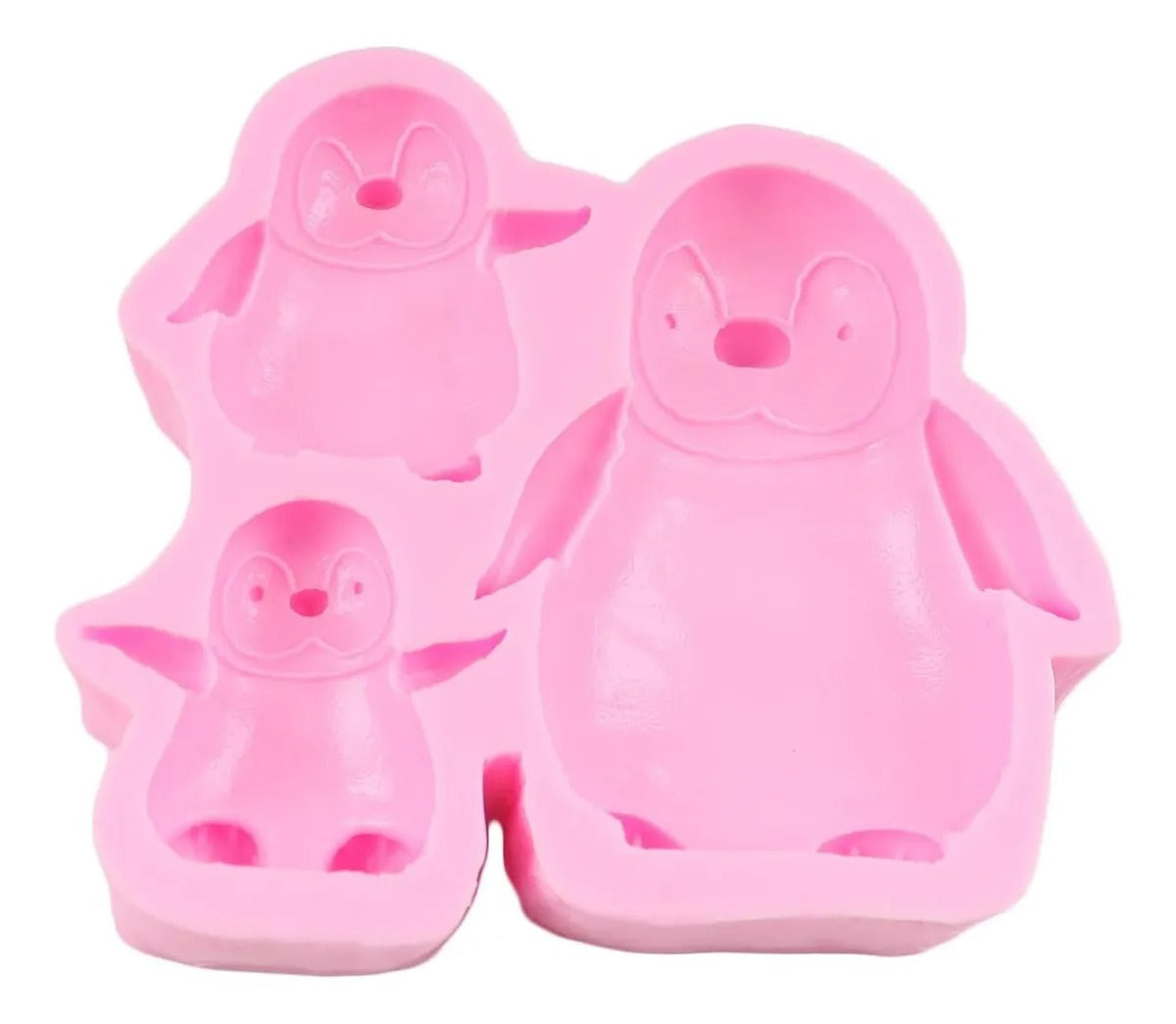 Penguin Silicone Fondant Mold 3 Cavity