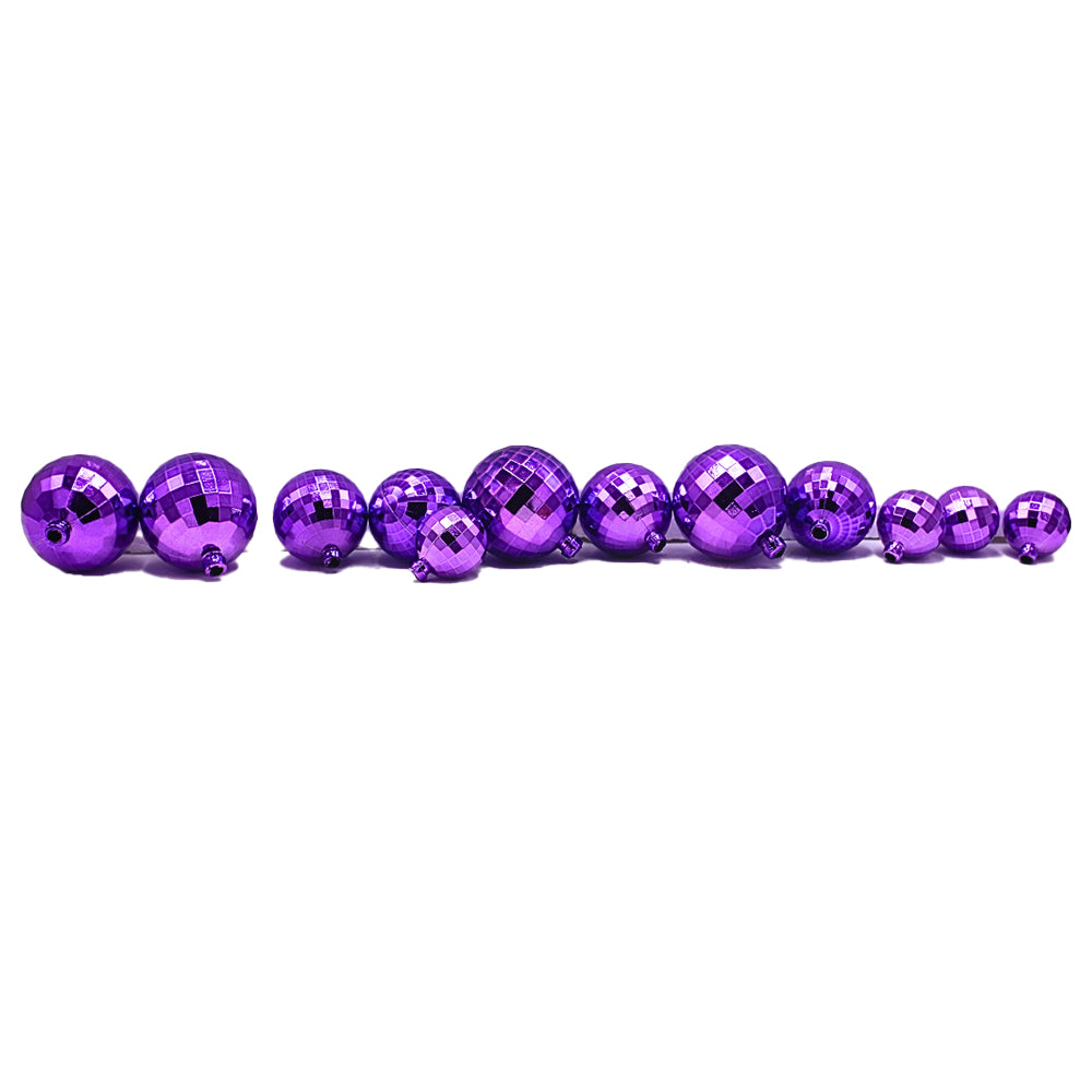Artificial Vintage Purple Ball Cake Topper 12Pcs Set
