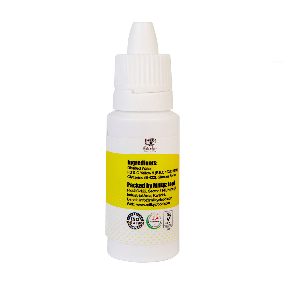 Milkyz Food Liquid Food Color Lemon Yellow 18ML Dropper Bottle