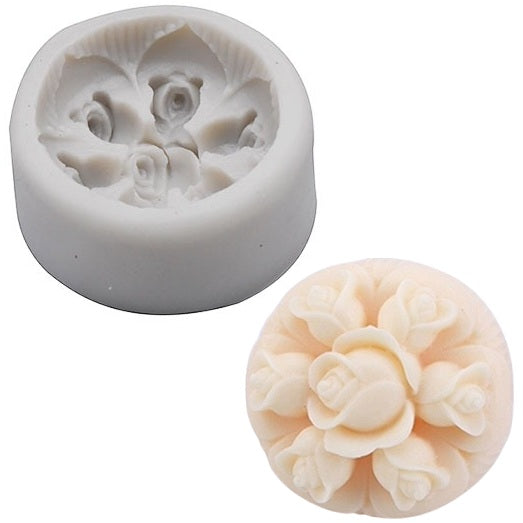 7 Roses Silicone Fondant & Soap Mold Large