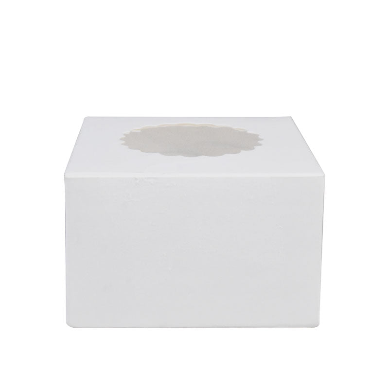Mini Cake Box 4 X 4 X 2.5 Inch with Top Transparent Window