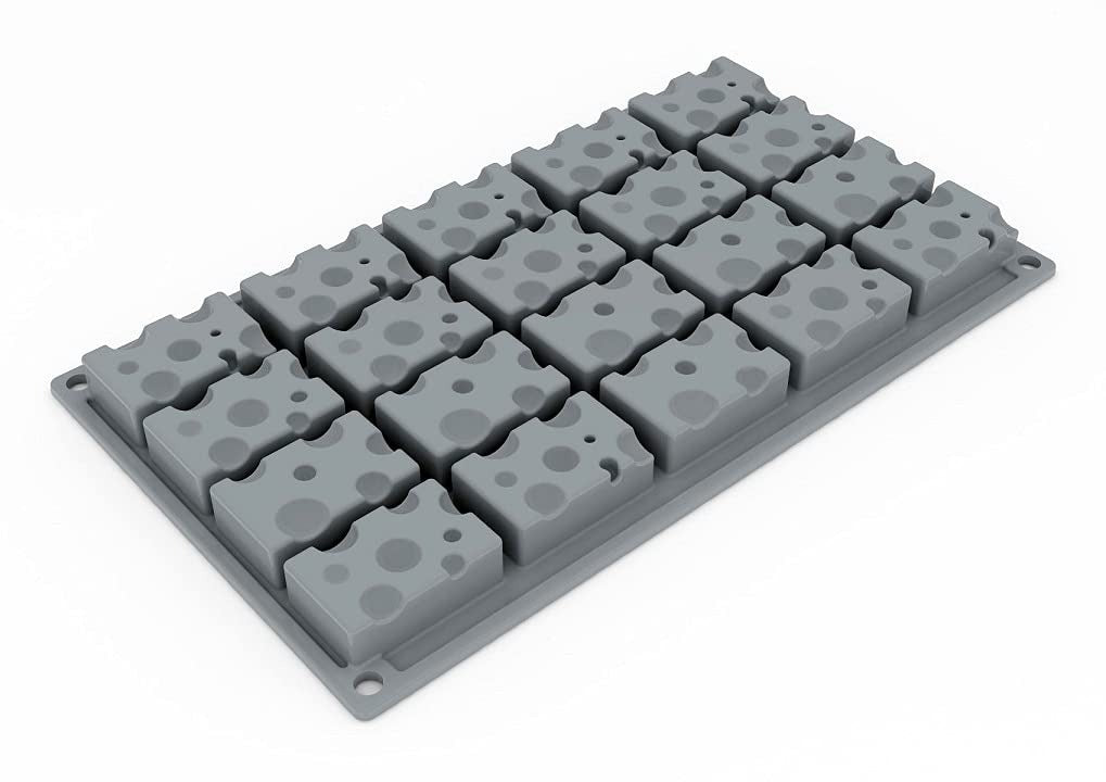 Mini Cheese Blocks Shape Silicone Mold 20 cavity