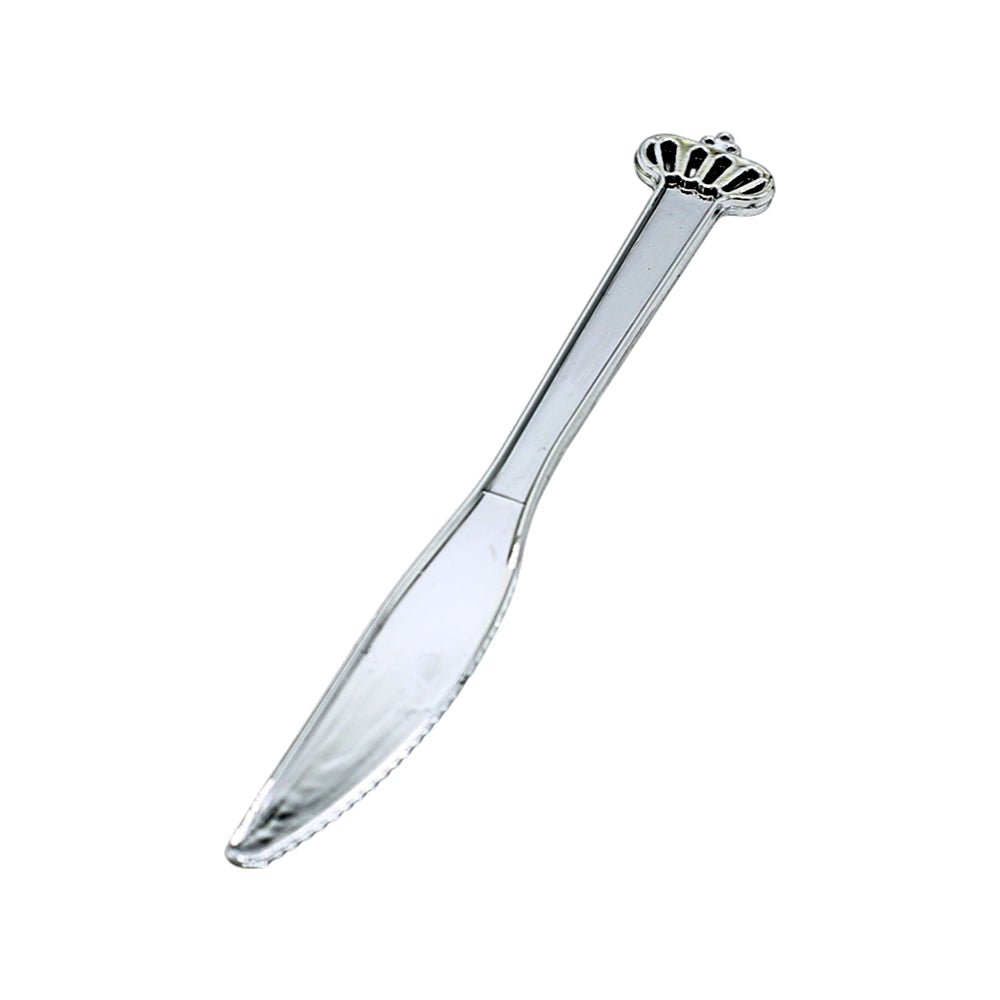 Party Goods Crown Knife 6Pcs Set Silver