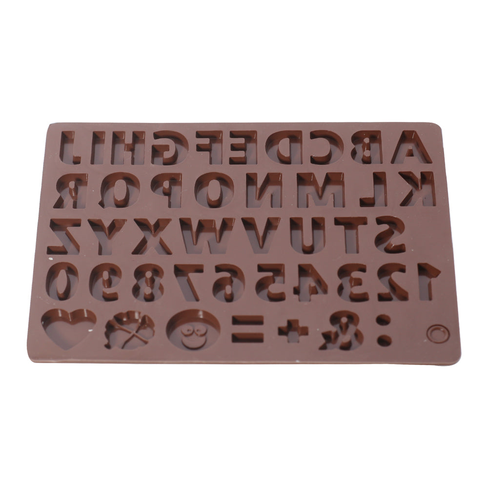 Alphabets, Number, Symbols And Emoji Chocolate Mold 43 Cavity
