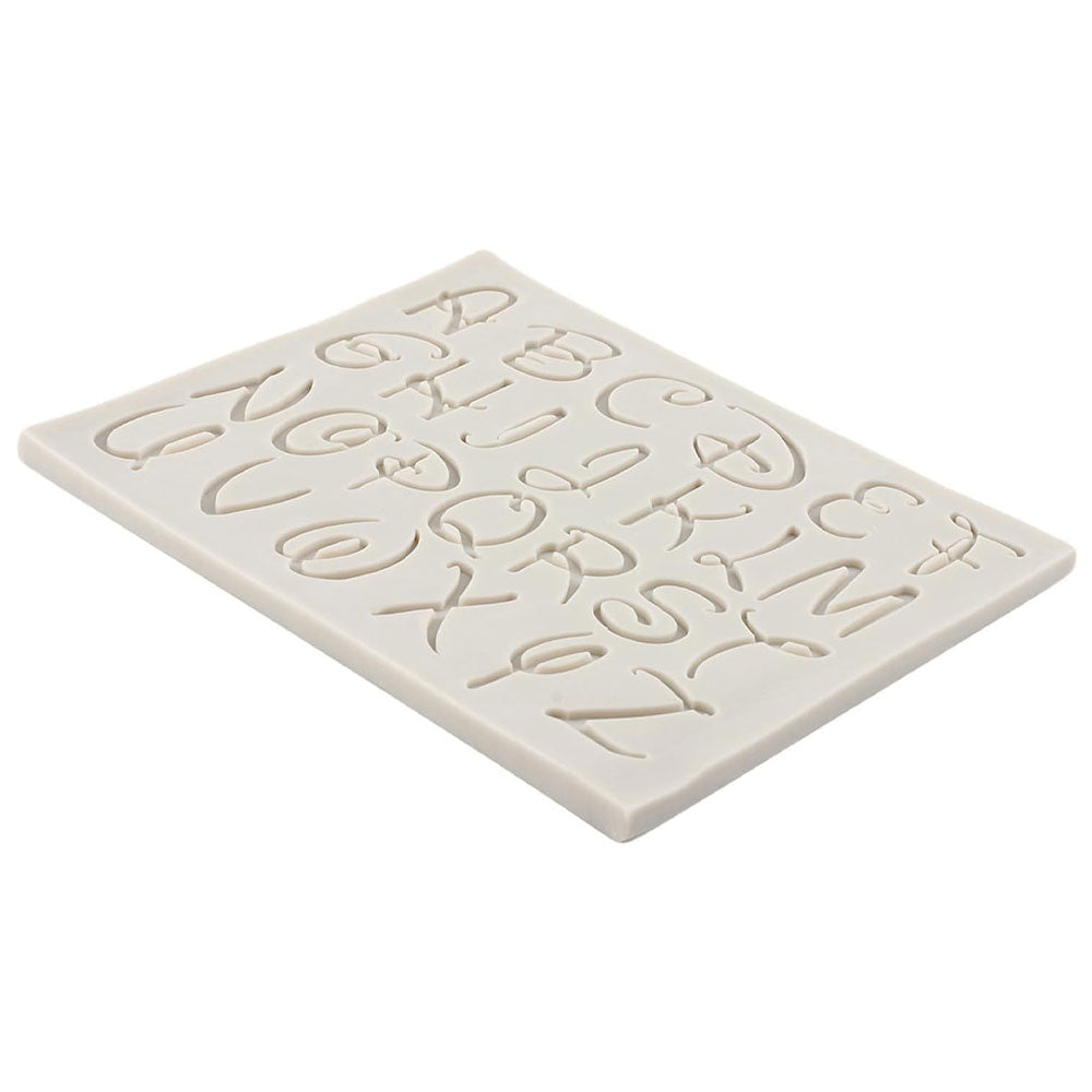 Large Size UpperCase Stylish Alphabet Silicone Fondant Mold 27 Cavity