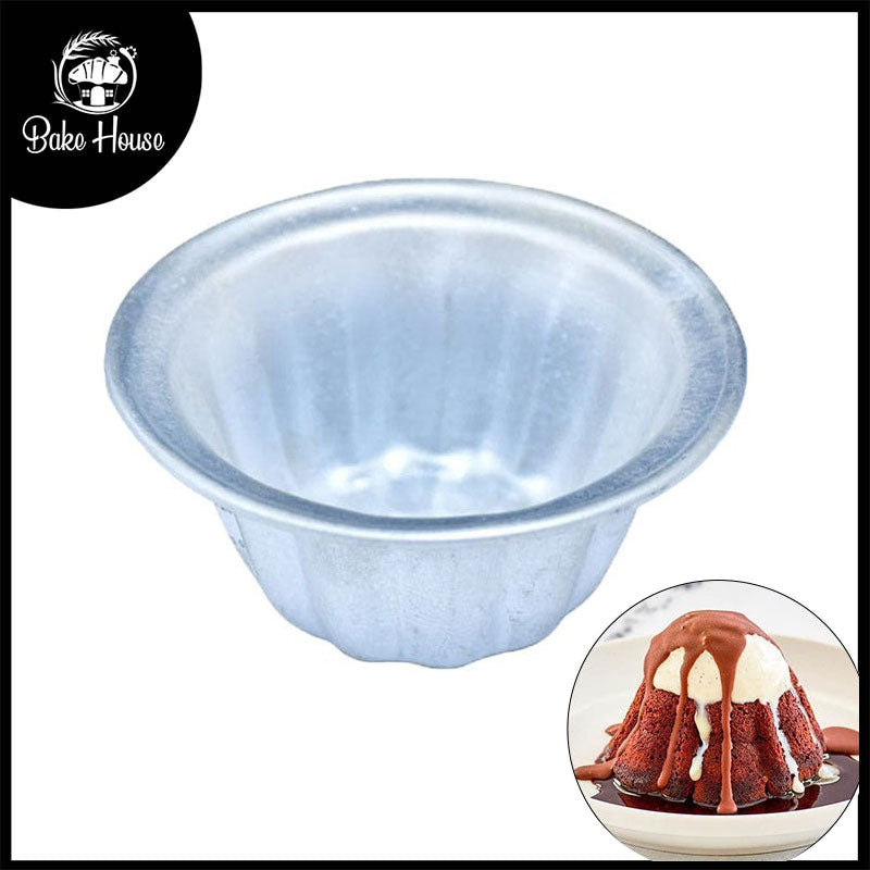 9 cm Lava Cake Baking Mold Aluminium With Fluted Design