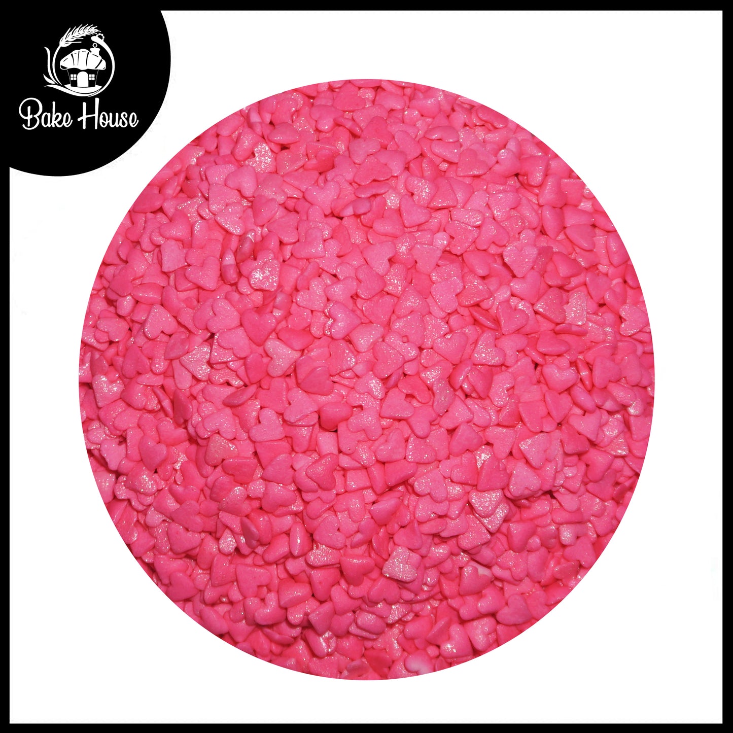 Bake House Neon Pink Heart Sprinkles