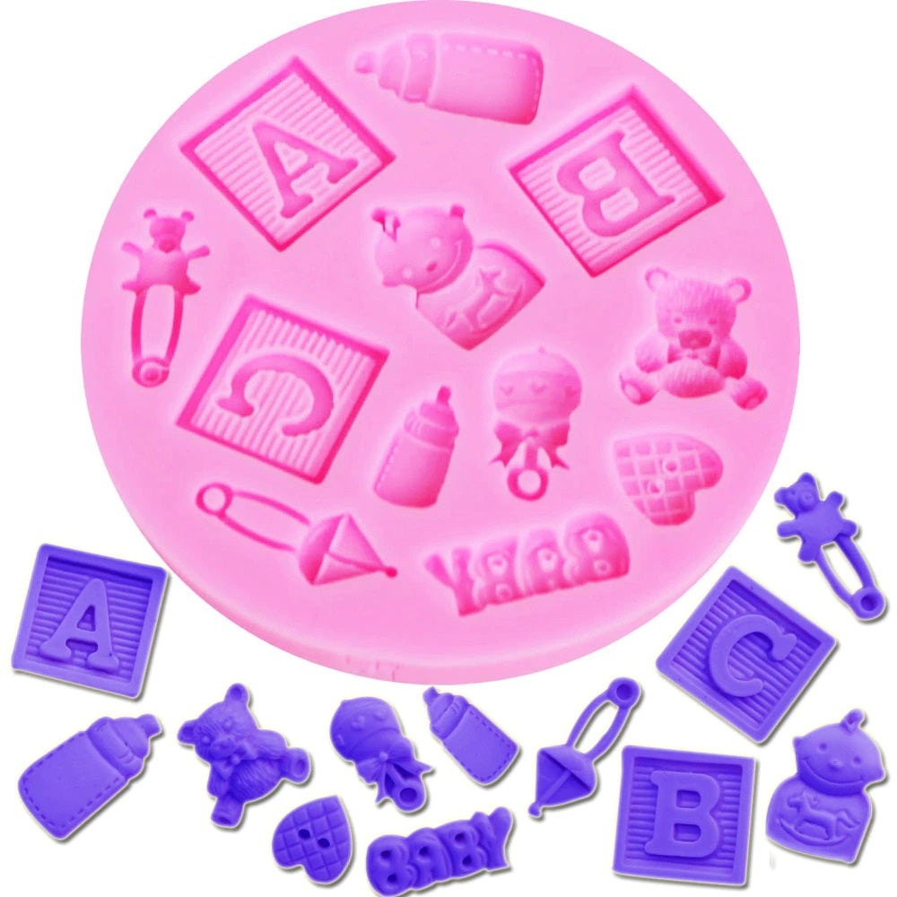 ABC Baby Shower Silicone Fondant Mold