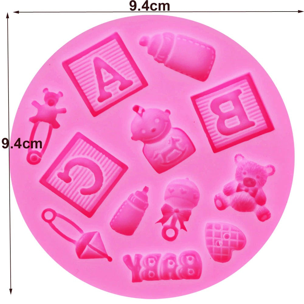 ABC Baby Shower Silicone Fondant Mold