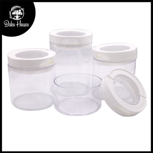 Acrylic Airtight Canister 4 Pcs Set