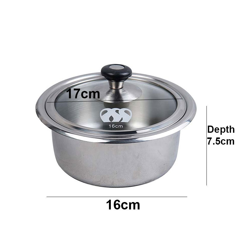 Alpha Durable Stainless Steel Casserole Pan 3 pans Set 16, 18 & 20cm
