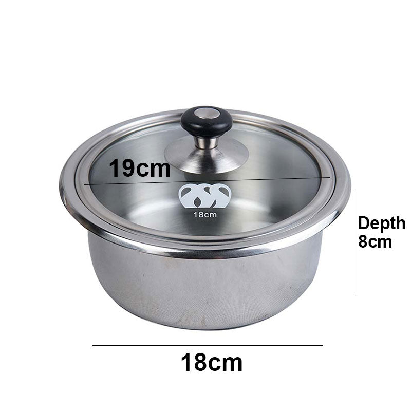 Alpha Durable Stainless Steel Casserole Pan 3 pans Set 16, 18 & 20cm