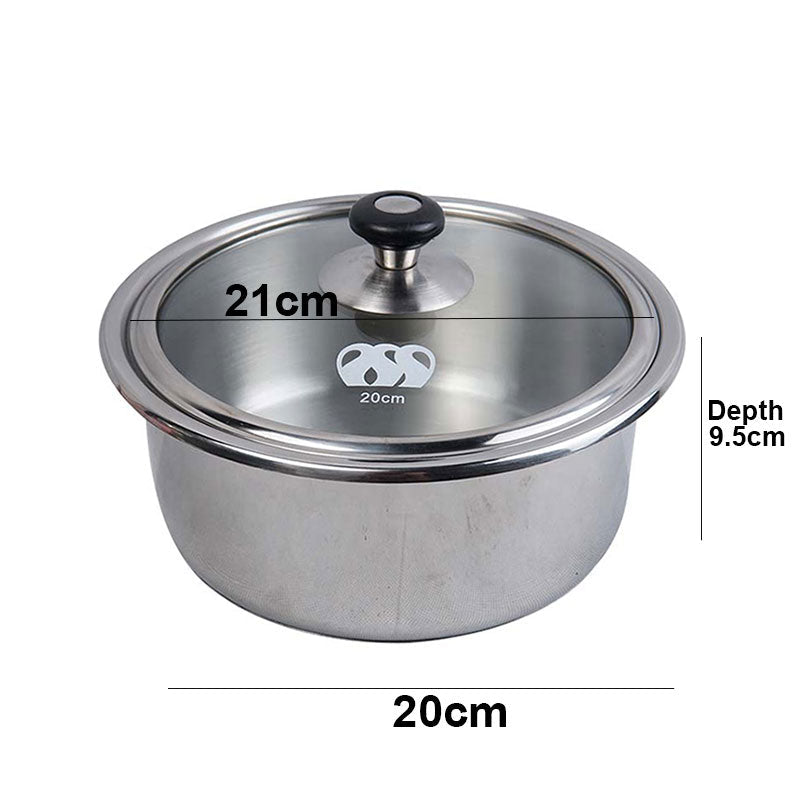 Alpha Durable Stainless Steel Casserole Pan 3 pans Set 16, 18 & 20cm