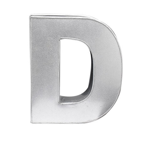 Alphabet Cake Baking Mold Silver Tin (D)