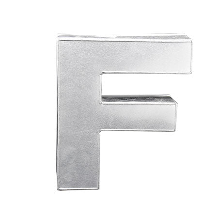 Alphabet Cake Baking Mold Silver Tin (F)