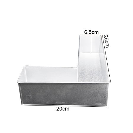 Alphabet Cake Baking Mold Silver Tin (L)