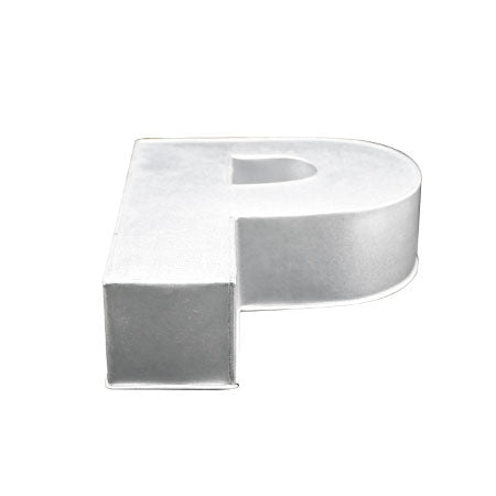 Alphabet Cake Baking Mold Silver Tin (P)