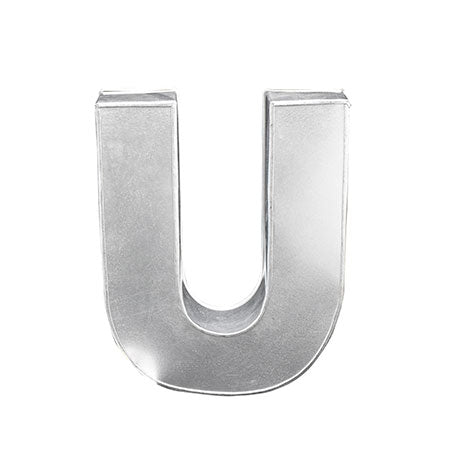 Alphabet Cake Baking Mold Silver Tin (U)