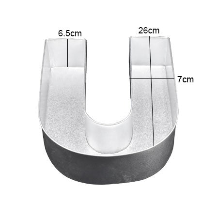 Alphabet Cake Baking Mold Silver Tin (U)