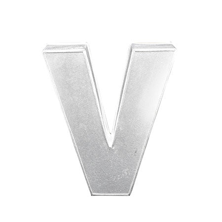 Alphabet Cake Baking Mold Silver Tin (V)