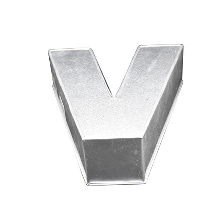 Alphabet Cake Baking Mold Silver Tin (V)