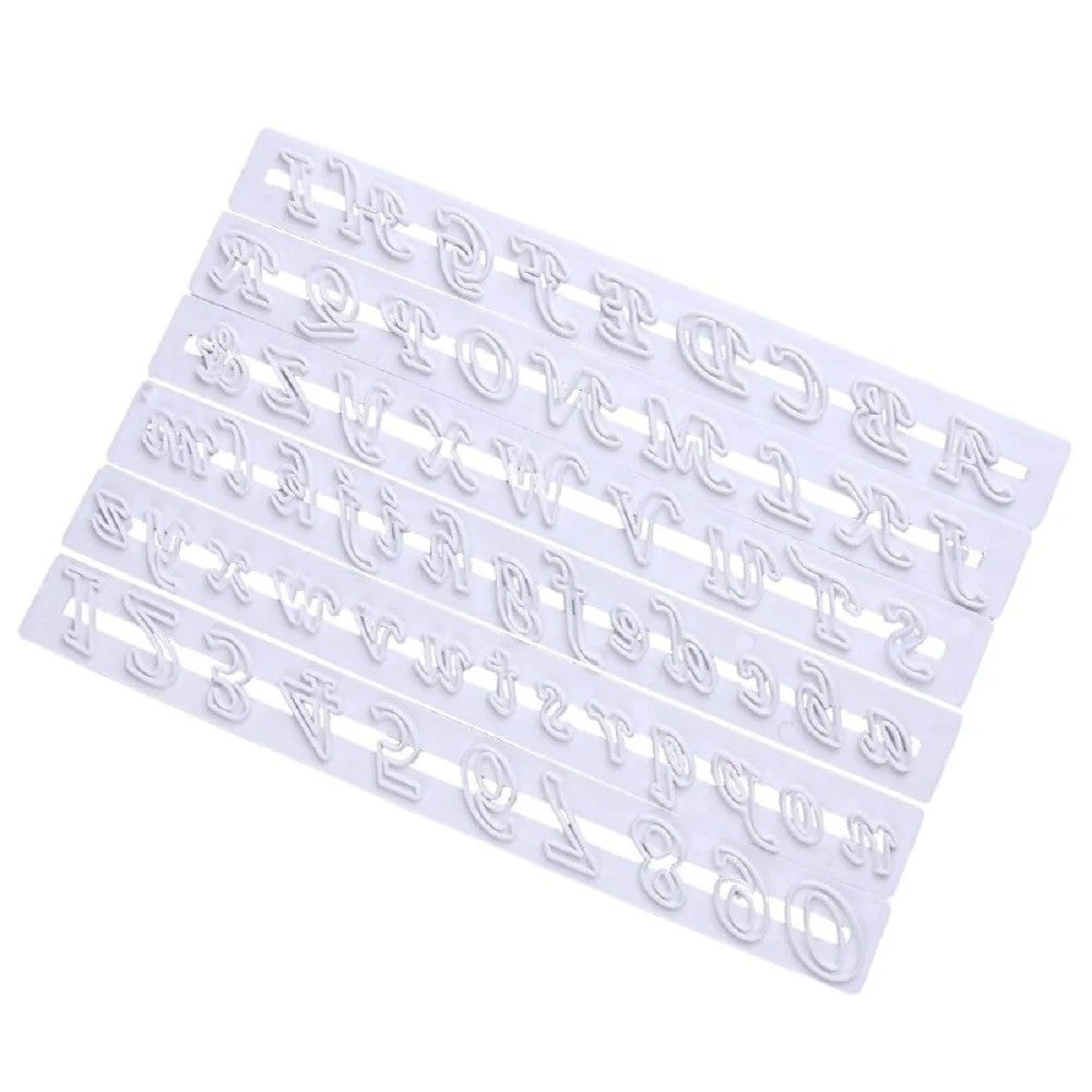 Alphabet & Number Cutters 6Pcs Set Plastic