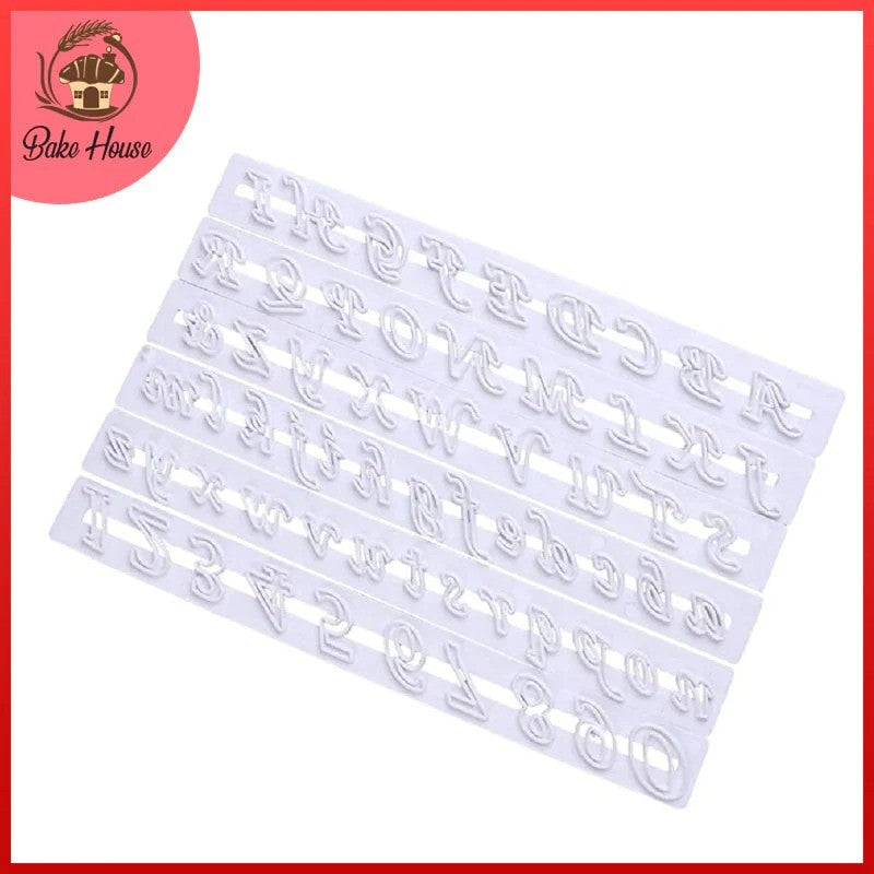 Alphabet & Number Cutters 6Pcs Set Plastic